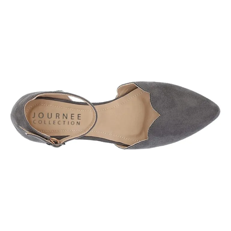 Journee Collection Womens Lana Ballet Flats Buckle Pointed Toe