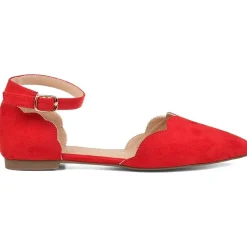 Journee Collection Womens Lana Ballet Flats Buckle Pointed Toe