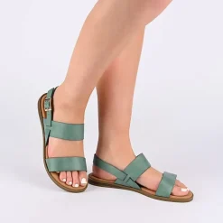 Journee Collection Womens Lavine Slingback Strap Flat Sandals