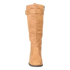 Journee Collection Womens Lelanni Wide Calf Stacked Heel Riding Boots