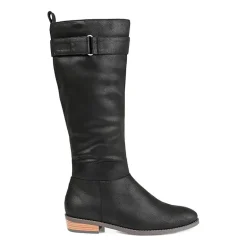 Journee Collection Womens Lelanni Wide Calf Stacked Heel Riding Boots