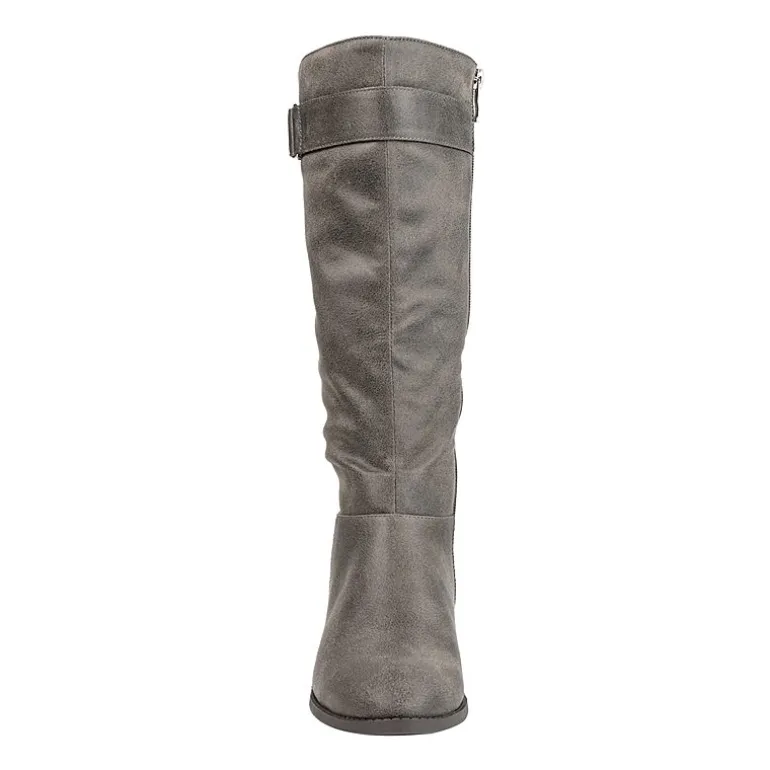Journee Collection Womens Lelanni Stacked Heel Riding Boots