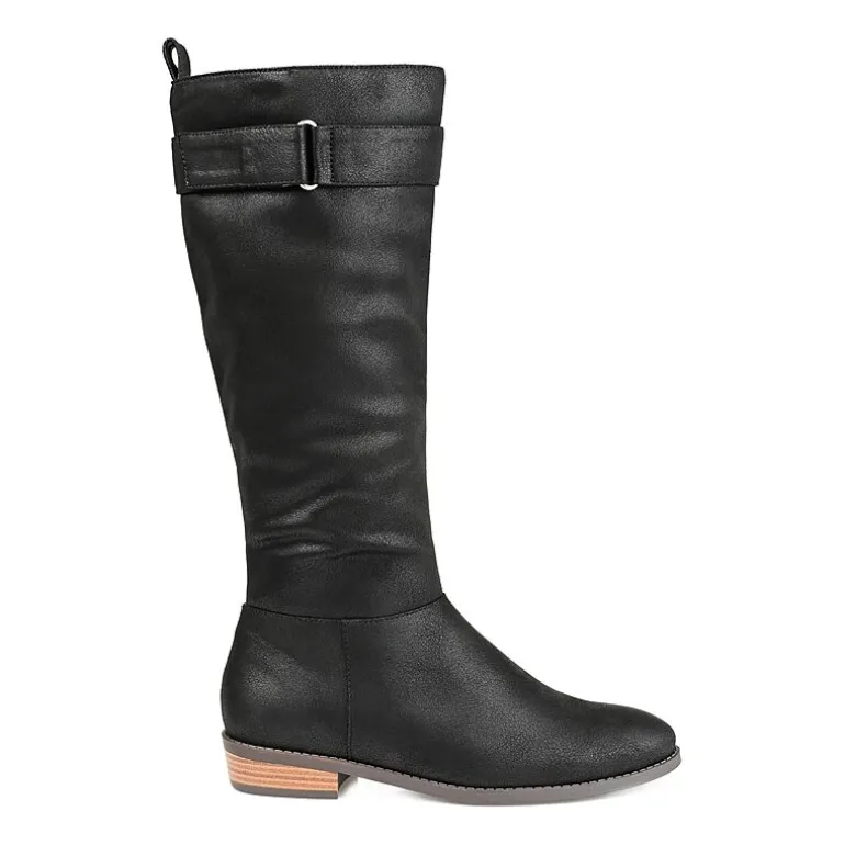 Journee Collection Womens Lelanni Stacked Heel Riding Boots