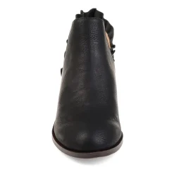 Journee Collection Womens Lennie Booties Stacked Heel Slip-on