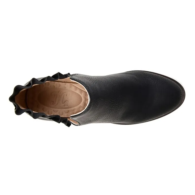 Journee Collection Womens Lennie Booties Stacked Heel Slip-on