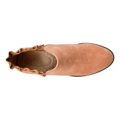 Journee Collection Womens Lennie Booties Stacked Heel Slip-on