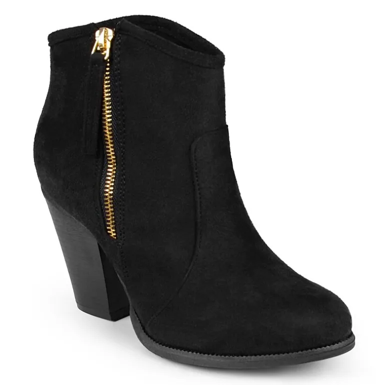 Journee Collection Womens Link Stacked Heel Booties