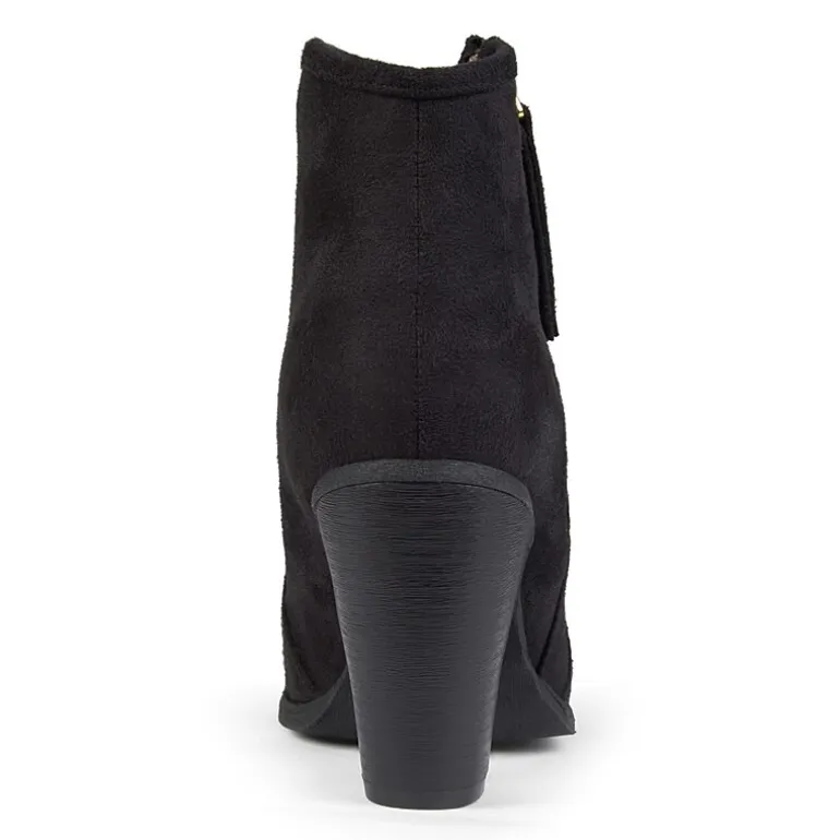 Journee Collection Womens Link Stacked Heel Booties