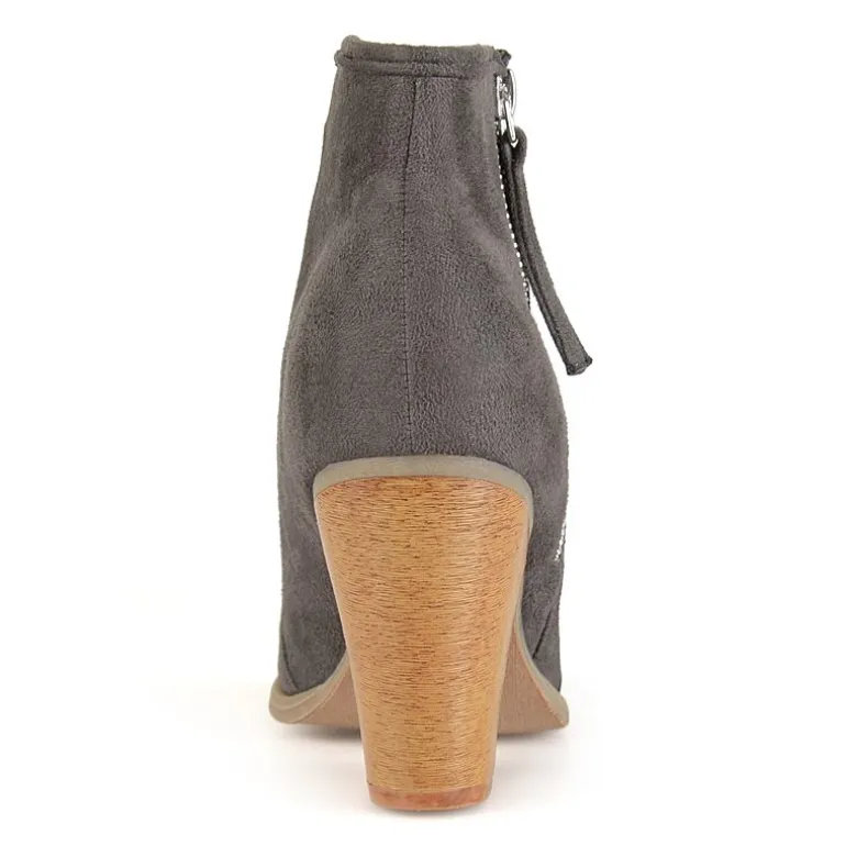 Journee Collection Womens Link Stacked Heel Booties