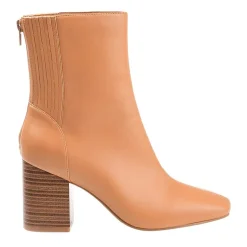 Journee Collection Womens Maize Stacked Heel Booties