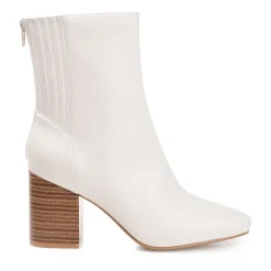Journee Collection Womens Maize Stacked Heel Booties