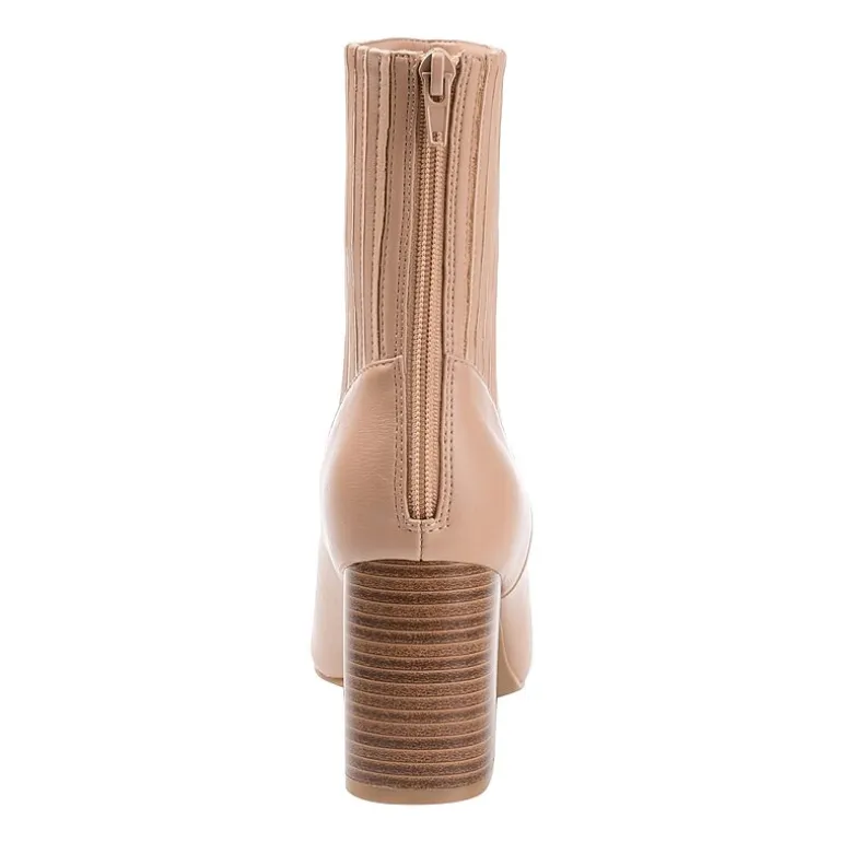 Journee Collection Womens Maize Stacked Heel Booties