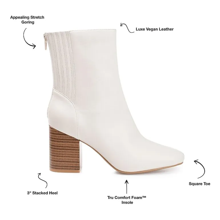 Journee Collection Womens Maize Stacked Heel Booties