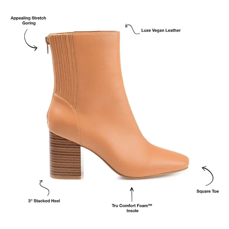 Journee Collection Womens Maize Stacked Heel Booties