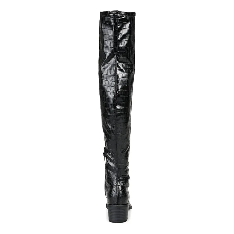 Journee Collection Womens Mariana Extra Wide Calf Block Heel Over the Knee Boots