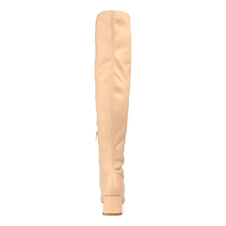 Journee Collection Womens Melika Extra Wide Calf Block Heel Over the Knee Boots
