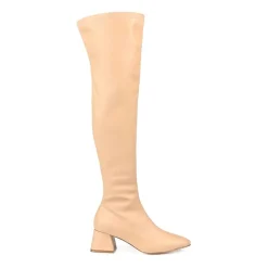 Journee Collection Womens Melika Extra Wide Calf Block Heel Over the Knee Boots