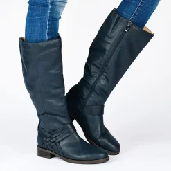 Journee Collection Womens Meg Stacked Heel Over the Knee Boots