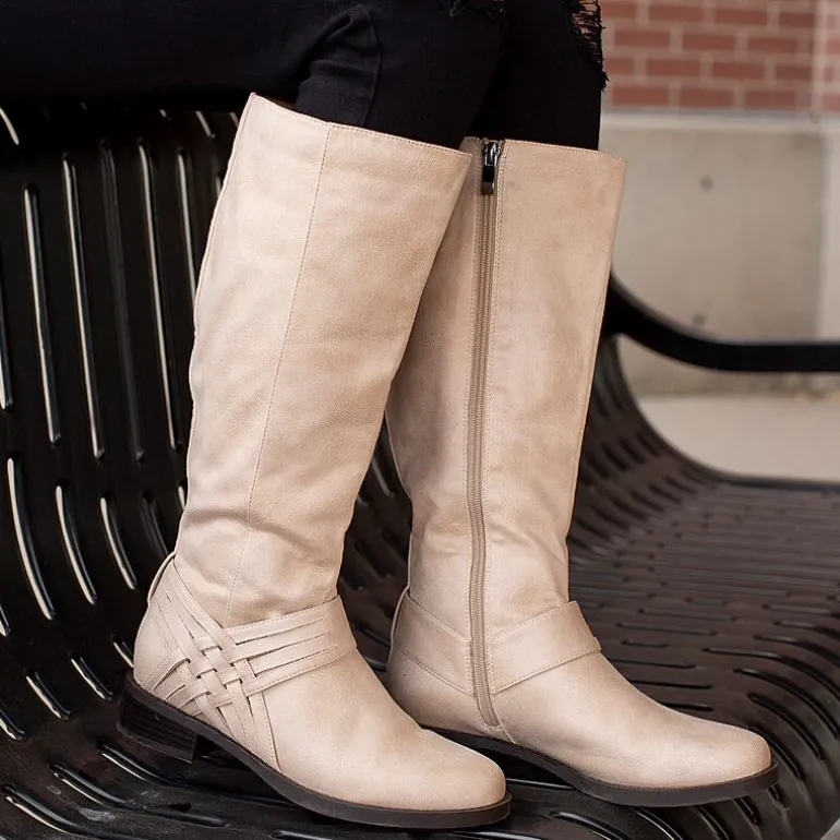 Journee Collection Womens Meg Stacked Heel Over the Knee Boots