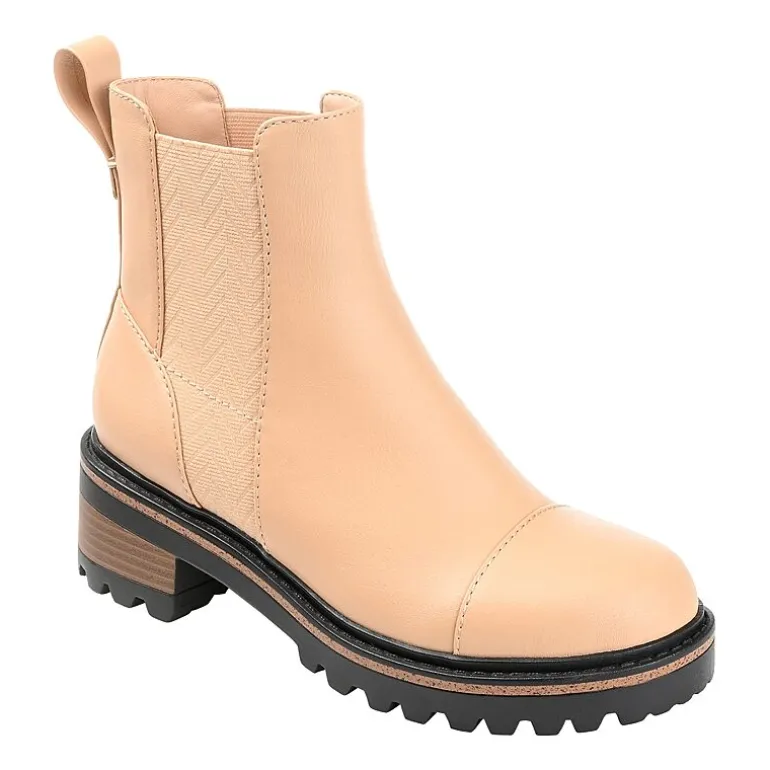 Journee Collection Womens Mirette Stacked Heel Booties
