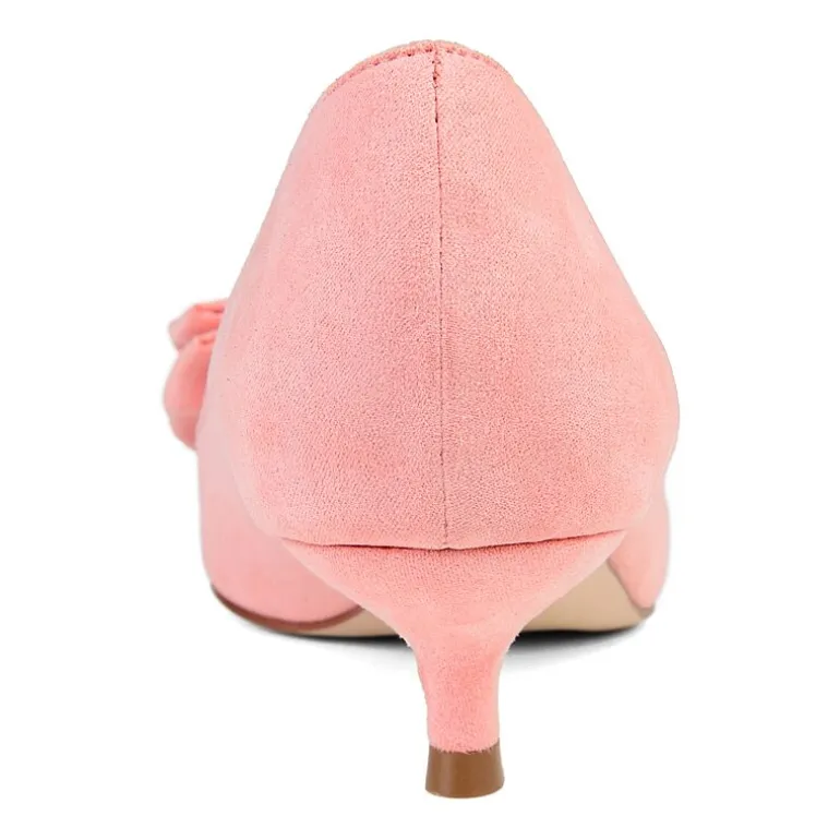 Journee Collection Womens Orana Pumps Slip-on Pointed Toe Kitten Heel