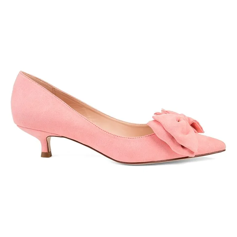 Journee Collection Womens Orana Pumps Slip-on Pointed Toe Kitten Heel