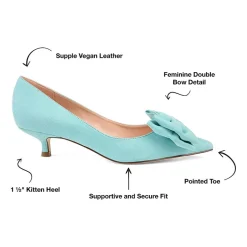 Journee Collection Womens Orana Pumps Slip-on Pointed Toe Kitten Heel