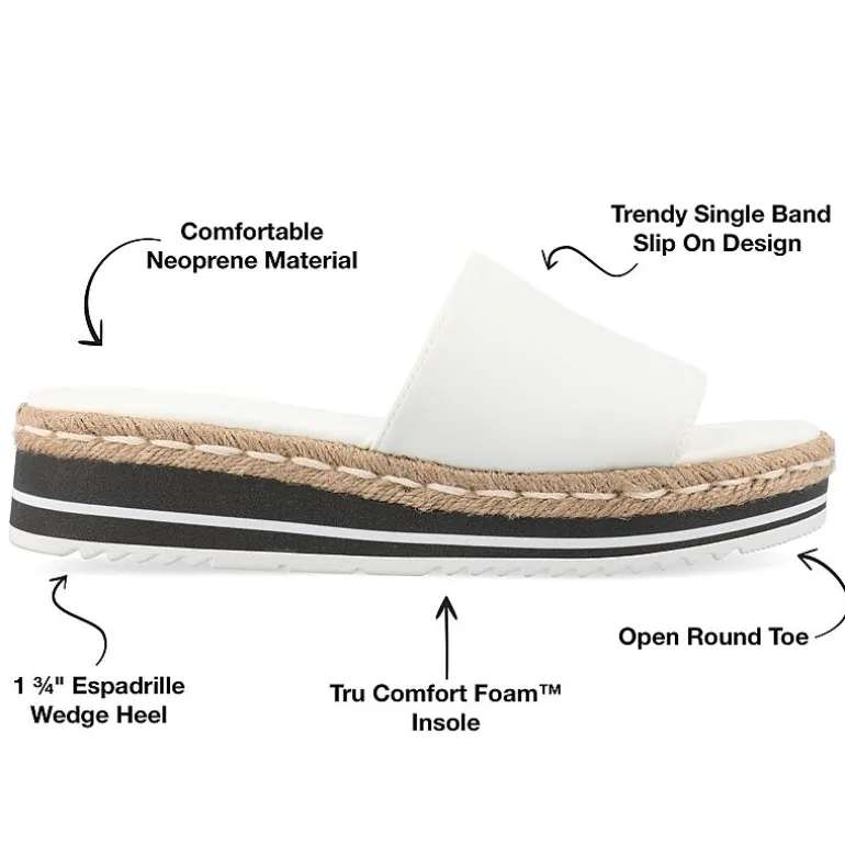Journee Collection Womens Rosey Slide Sandals