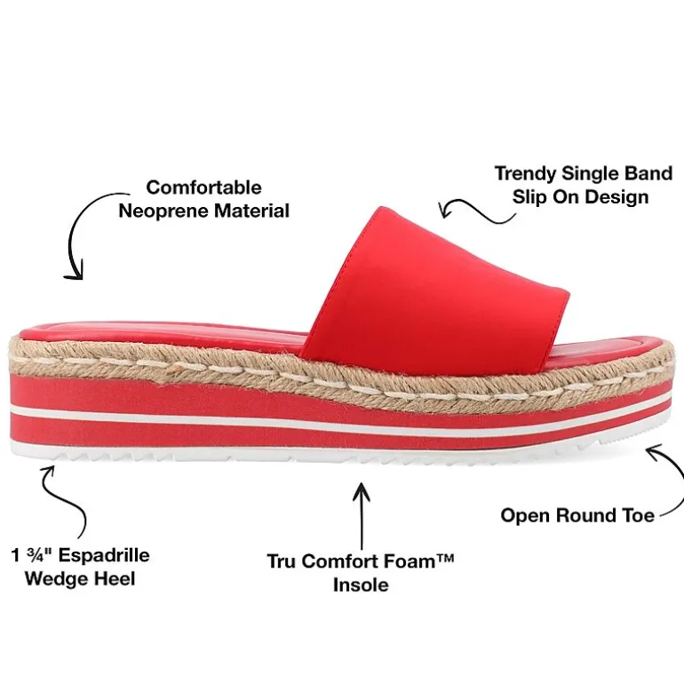 Journee Collection Womens Rosey Slide Sandals