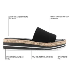 Journee Collection Womens Rosey Slide Sandals