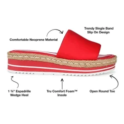 Journee Collection Womens Rosey Slide Sandals