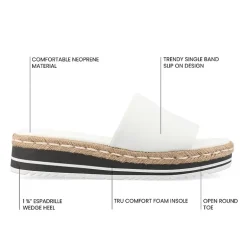 Journee Collection Womens Rosey Slide Sandals