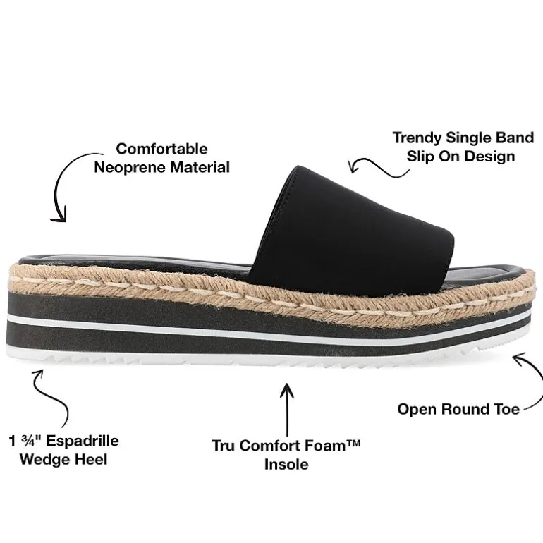 Journee Collection Womens Rosey Slide Sandals