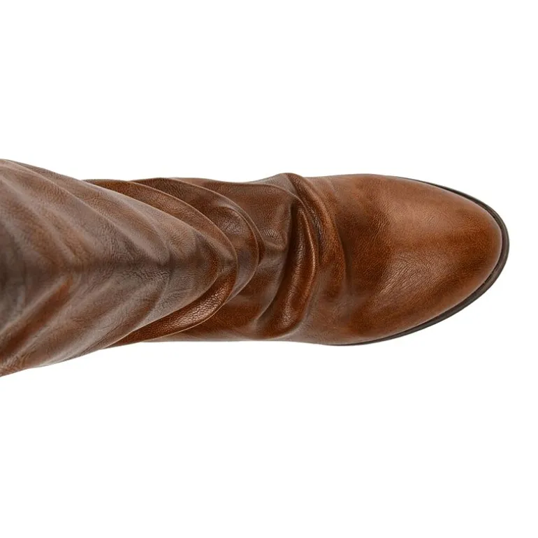 Journee Collection Womens Sequoia Stacked Heel Slouch Boots