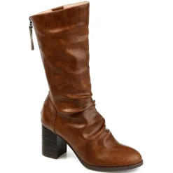 Journee Collection Womens Sequoia Stacked Heel Slouch Boots