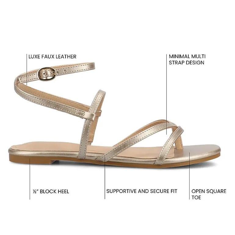 Journee Collection Womens Serissa Flat Sandals