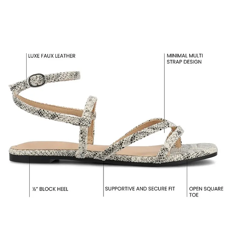Journee Collection Womens Serissa Flat Sandals