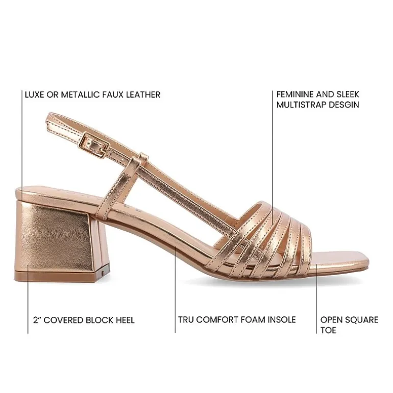 Journee Collection Womens Shayana Heeled Sandals