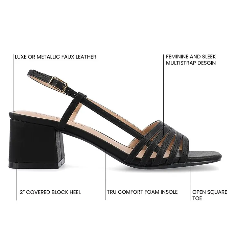 Journee Collection Womens Shayana Heeled Sandals