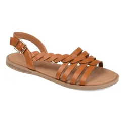 Journee Collection Womens Solay Ankle Strap Flat Sandals