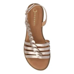 Journee Collection Womens Solay Ankle Strap Flat Sandals