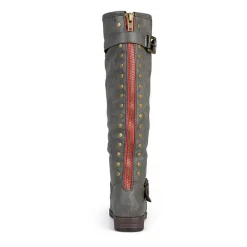 Journee Collection Womens Spokane Studded Riding Boots