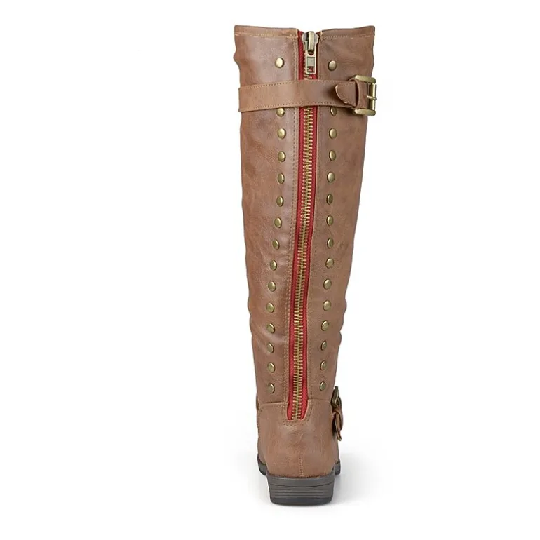 Journee Collection Womens Spokane Studded Riding Boots