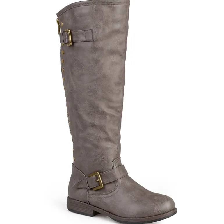 Journee Collection Womens Spokane Studded Riding Boots
