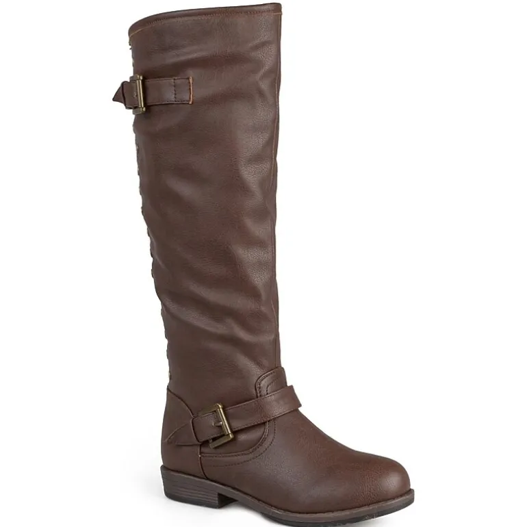 Journee Collection Womens Spokane Studded Riding Boots