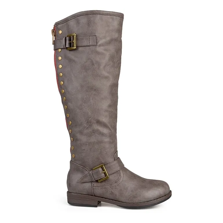 Journee Collection Womens Spokane Studded Riding Boots