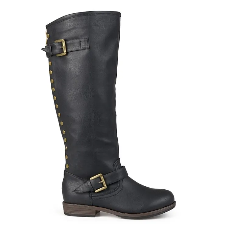Journee Collection Womens Spokane Studded Riding Boots