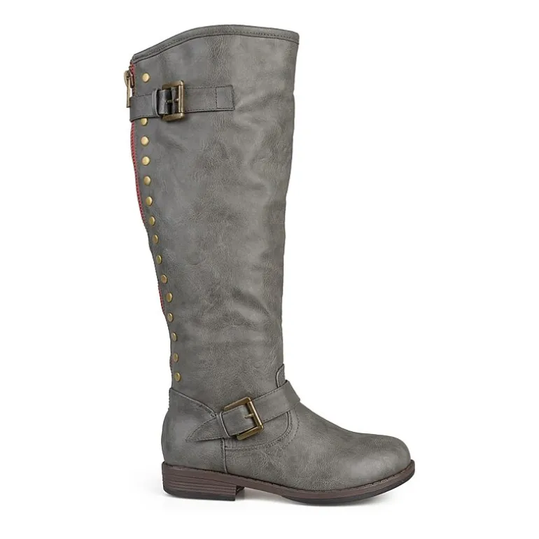 Journee Collection Womens Spokane Studded Riding Boots