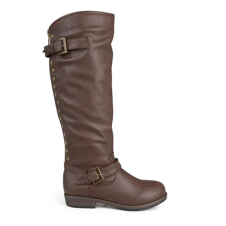 Journee Collection Womens Spokane Studded Riding Boots