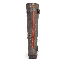 Journee Collection Womens Spokane Studded Riding Boots
